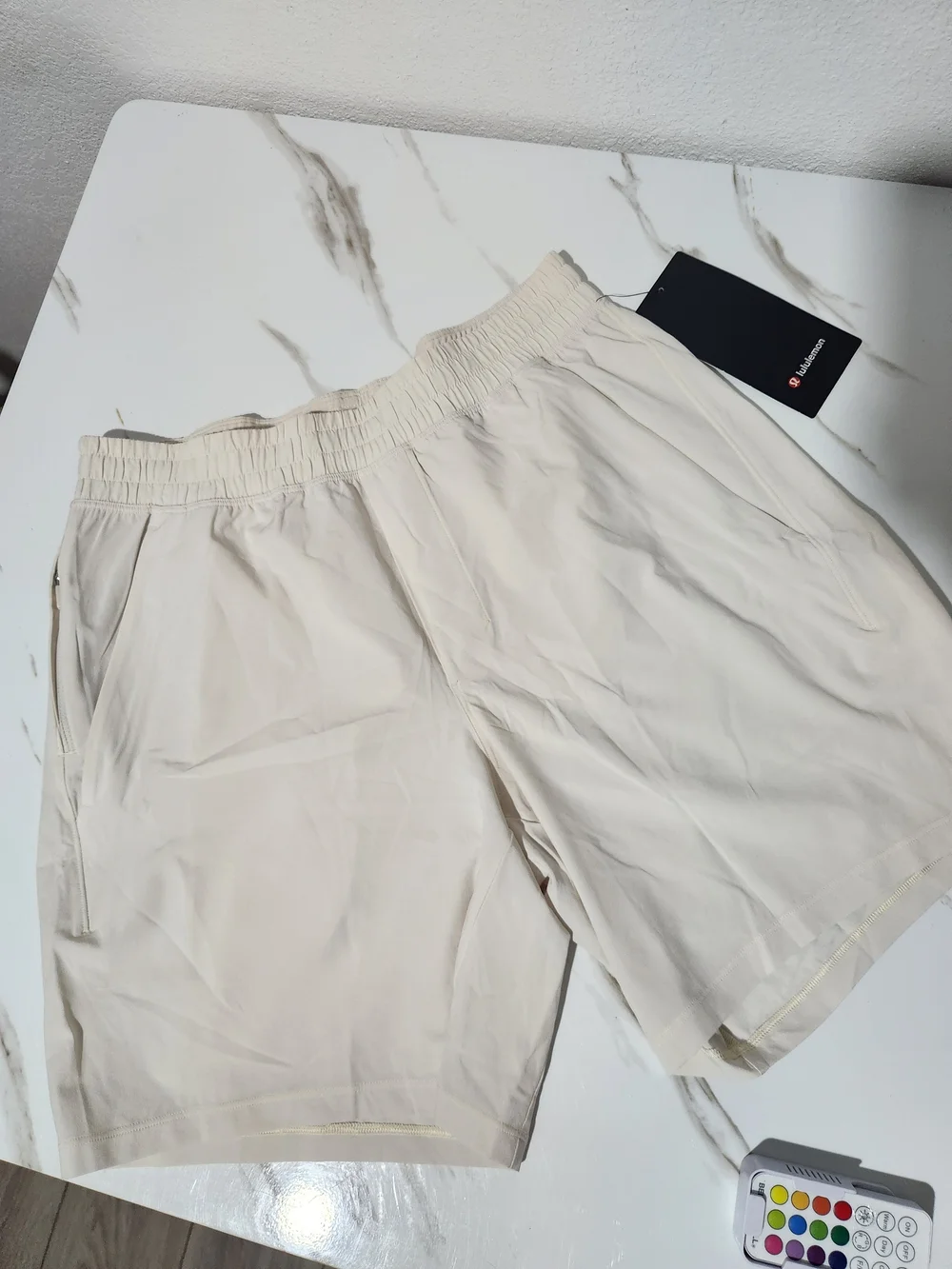 Lululemon Pace Breaker Linerless Short 7- Downtown Tan